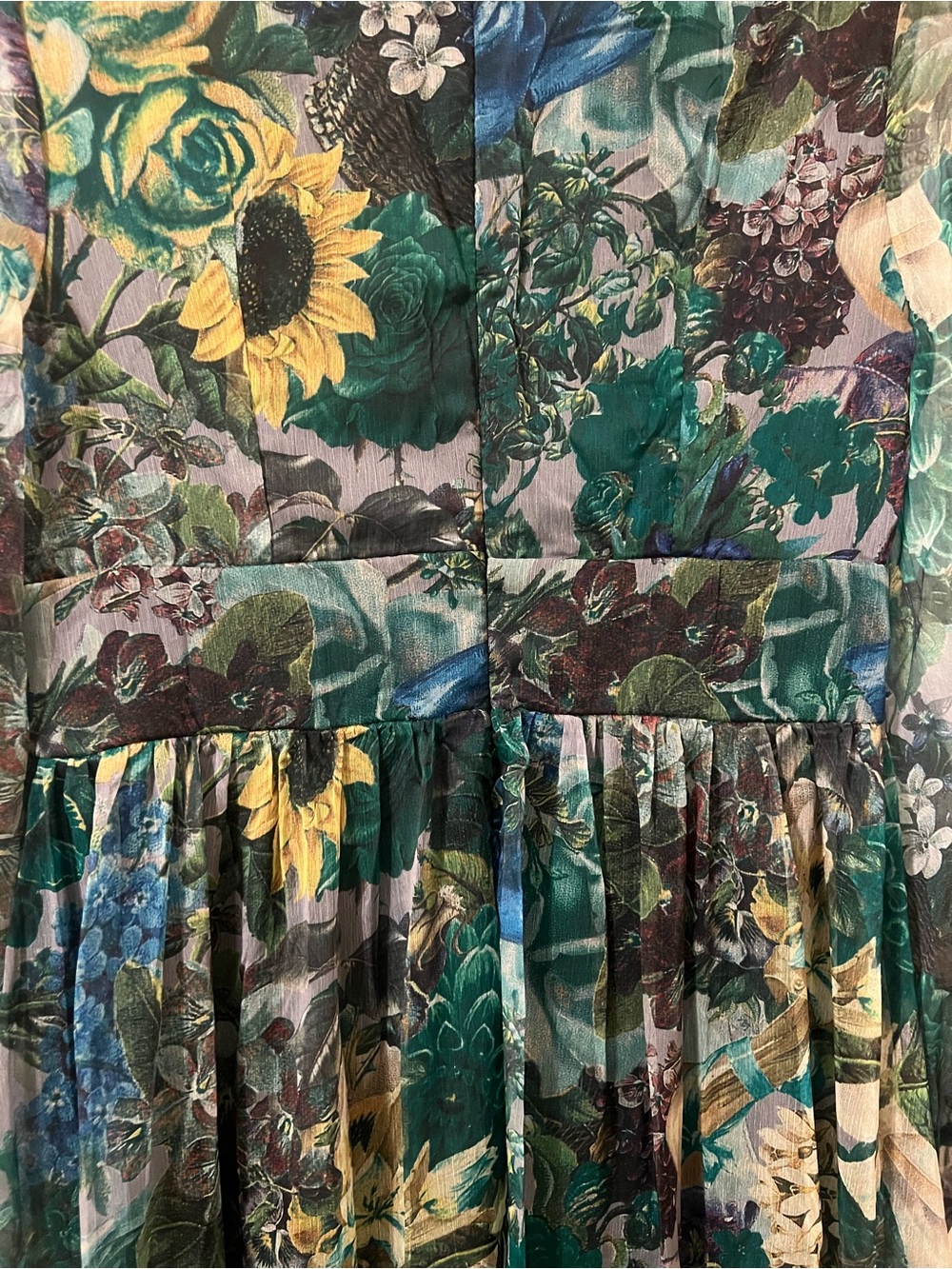 NWT Women’s Toleen Green Floral Tiered Boho Festival Maxi Dress Size Small - Picture 8 of 14